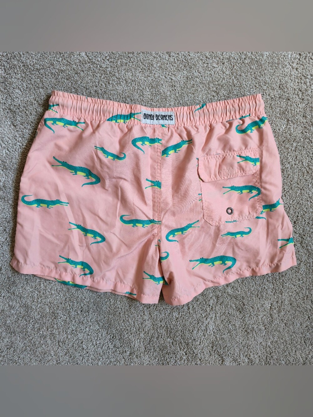 Chubbies Swimming Shorts Men’s L Lizard Alligator Crocodile Pink Trunks Bondi